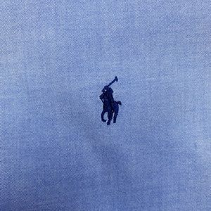 Blue * Polo Ralph Lauren YARMOUTH Fit Long Sleeve Button Down Shirt - Sz 17.5